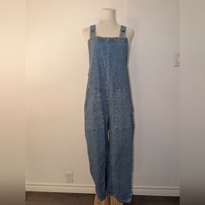 Maje Medium Wash Denim Overalls